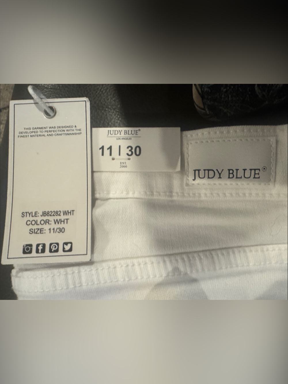 Judy Blue Bright White Denim Jeans